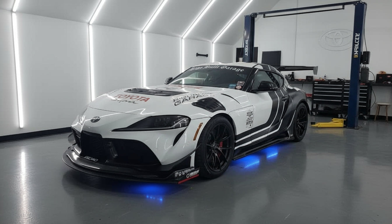 2022 Toyota Supra GR – Satin White & Satin Black SW900 Wrap