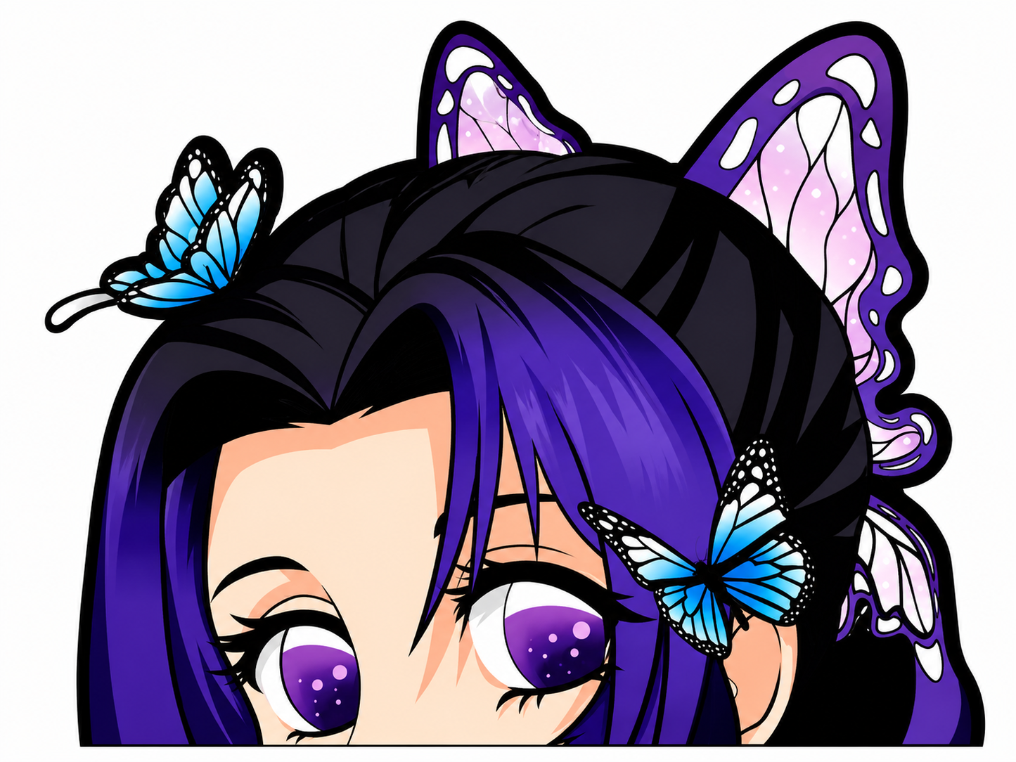 Shinobu - Purple Butterfly Anime Peeker Decal – 5"  Peeker