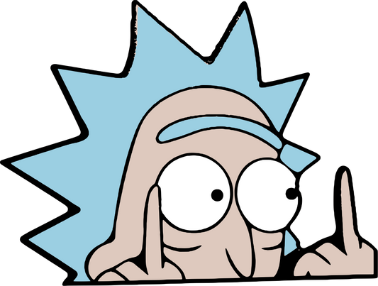 Rick Peeking vinyl decal sticker - clean art
