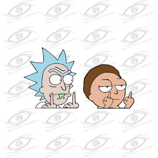 Rick and Morty - Middle Fingers Decal