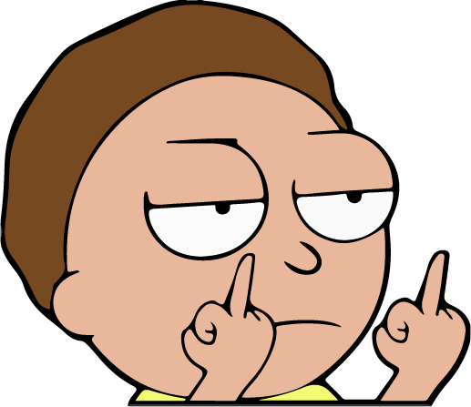 Rick and Morty - Middle Fingers Decal