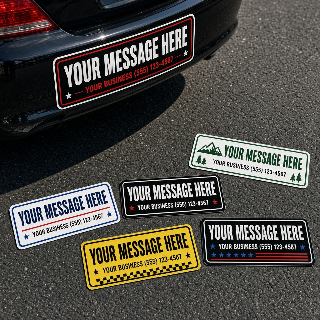 Custom full-color laminated vinyl bumper stickers - SauceN Design El Paso
