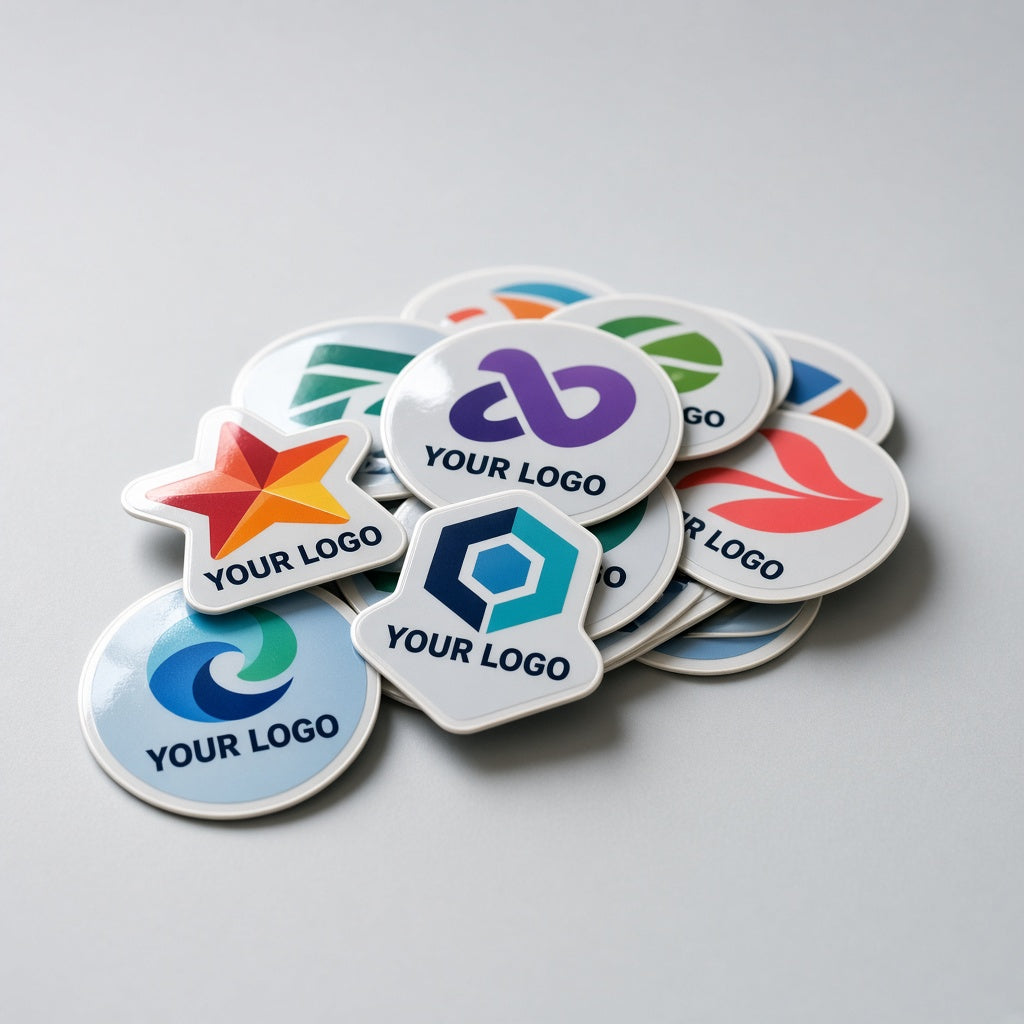 Custom die-cut laminated vinyl logo stickers - SauceN Design El Paso
