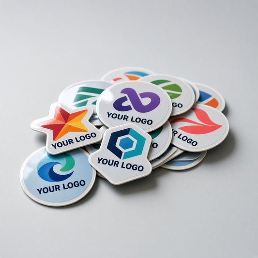 Custom die-cut laminated vinyl logo stickers - SauceN Design El Paso